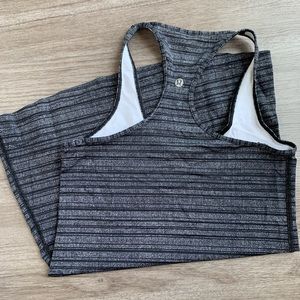 Lululemon Cool Racerback, Black Stripe Print